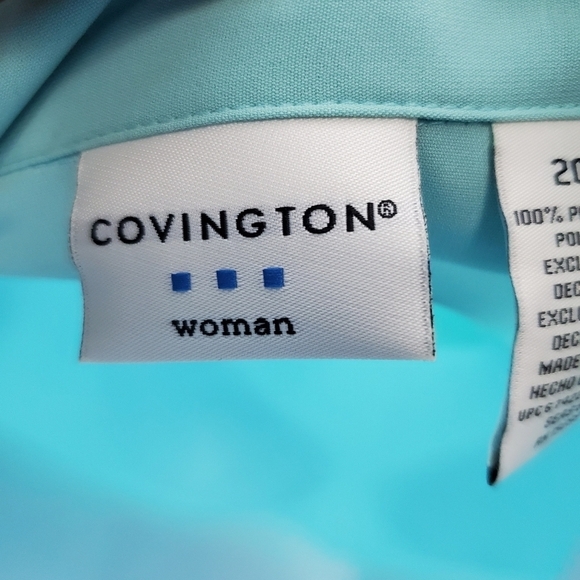 Covington Shirt Women 20W Embroidered Button Down Blouse - Picture 7 of 12